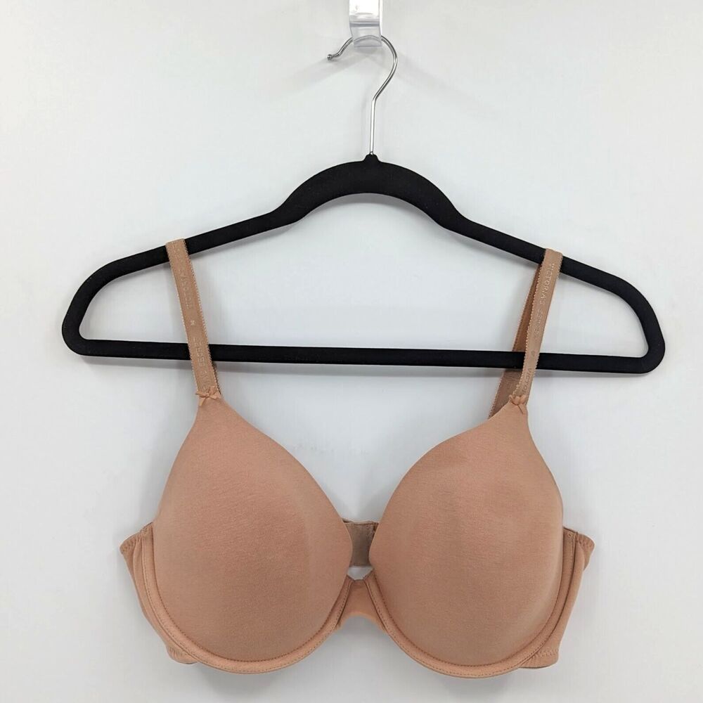 Victoria's Secret Bra Women’s 36D Tan Lined Perfect Coverage Cotton Blend